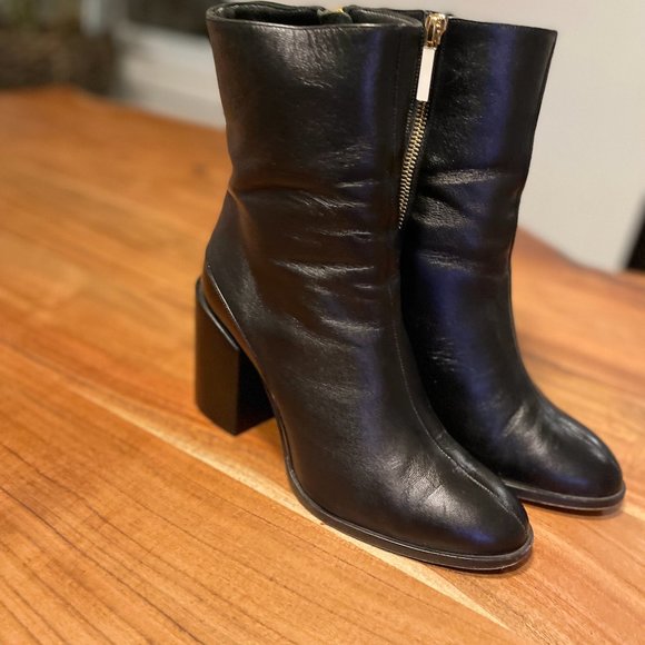 Dear Frances Spirit Boot, Black, Size 8, 100% Italian Leather, Hand Made In Ital - Picture 7 of 10